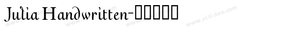 Julia Handwritten字体转换